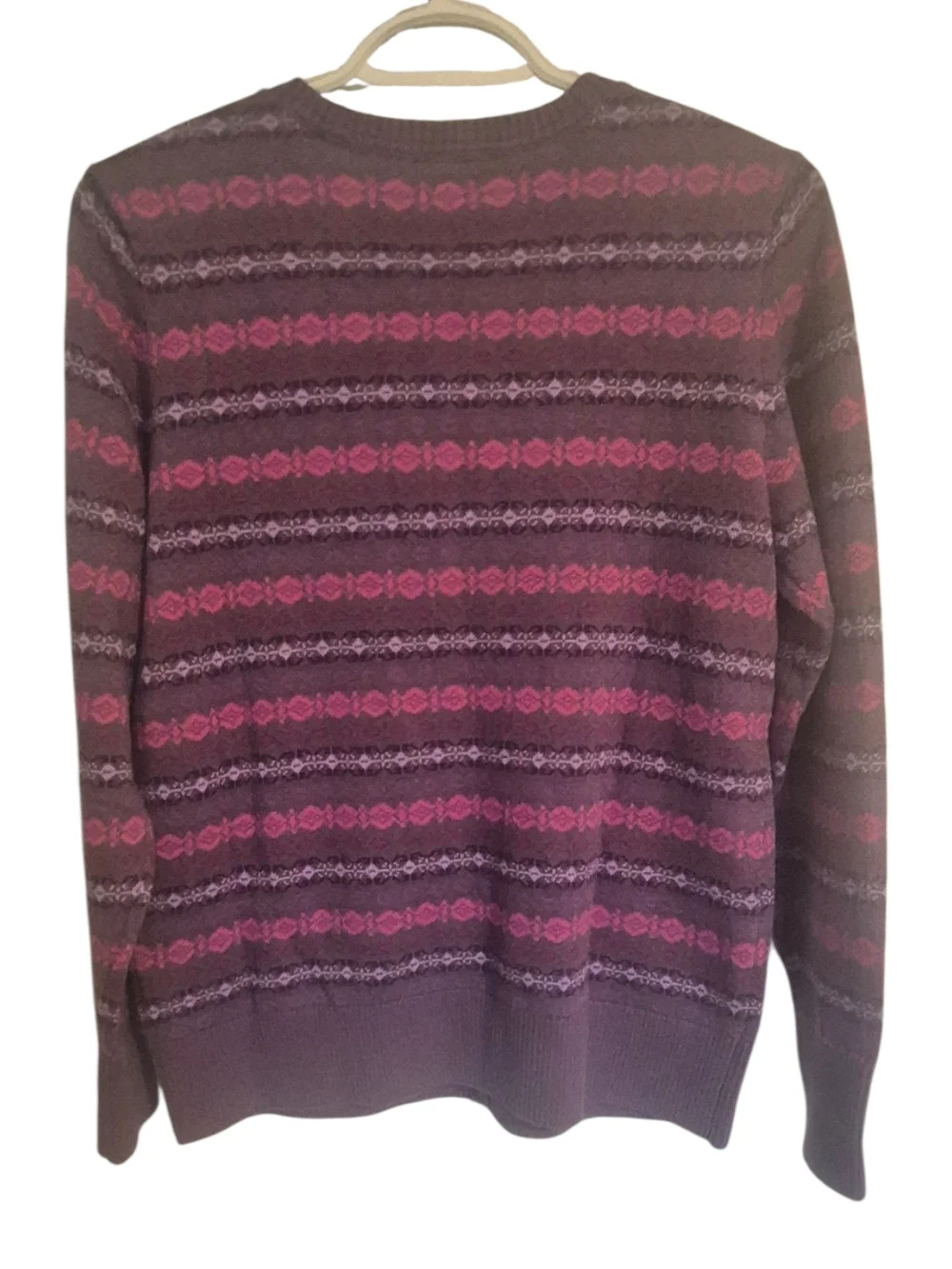 L.L.Bean Fair Isle Cardigan Sweater, Sz XS Petite - Picture 2 of 7
